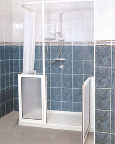 The Venus walk in shower is ideal for large corners.